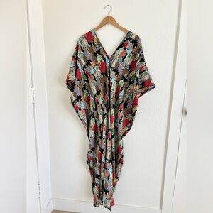 NATORI kaftan / dynasty print maxi oversized caftan / size L